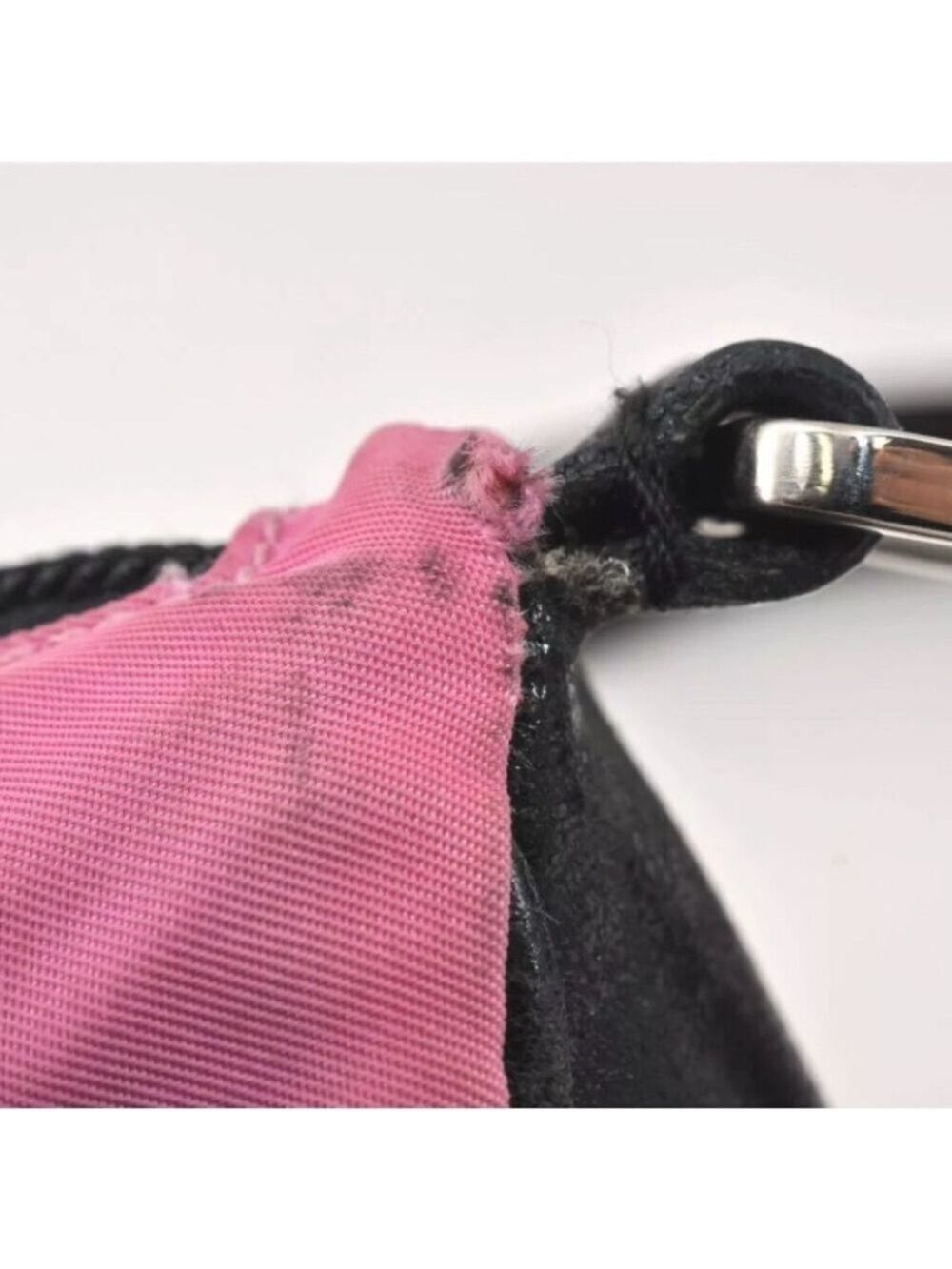 Prada Pink and Black Nylon Shoulder Purse - Picture 14 of 15